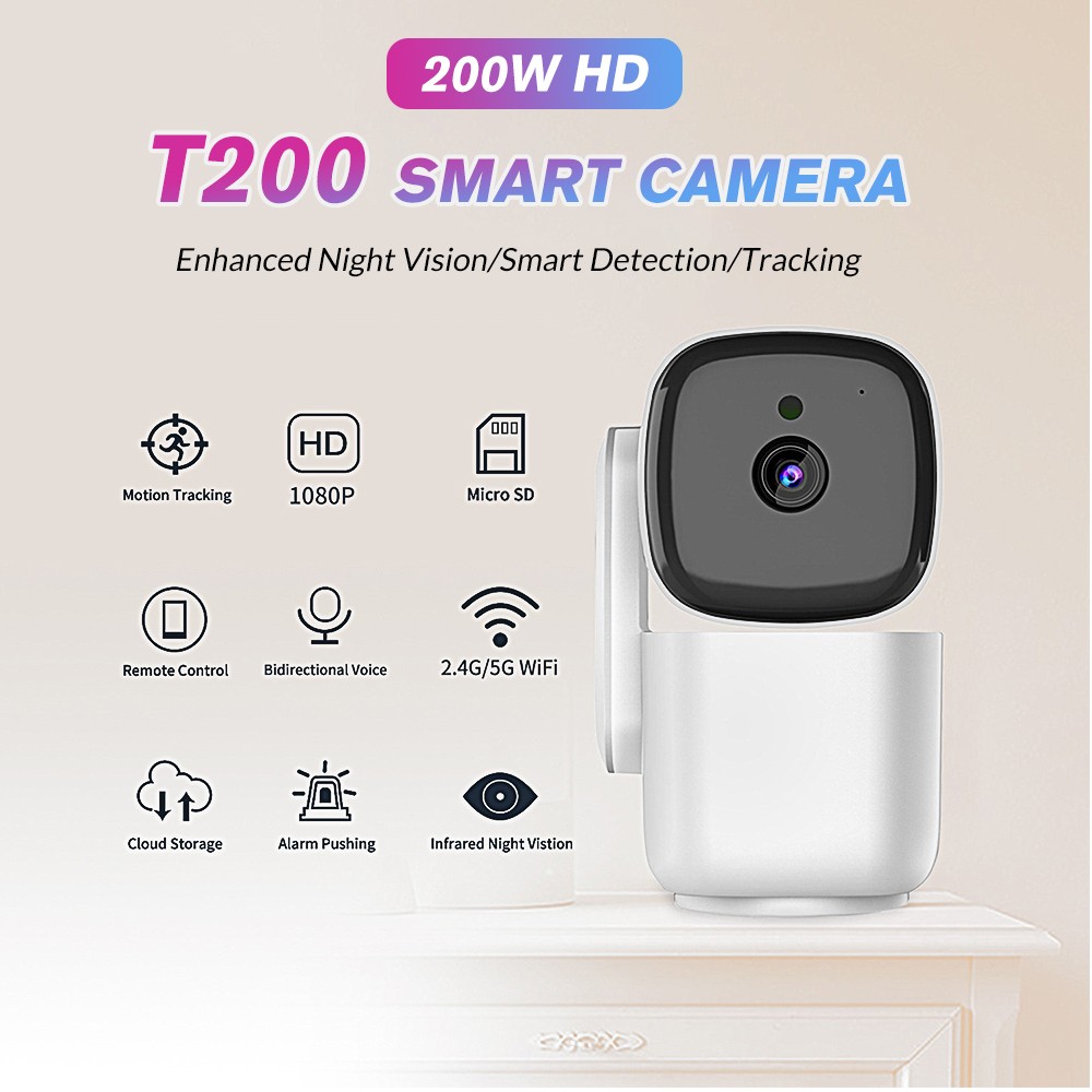 Security Camera, 1080P HD WiFi Camera 360° Pan/Tilt Night Vision Two-Way Audio
