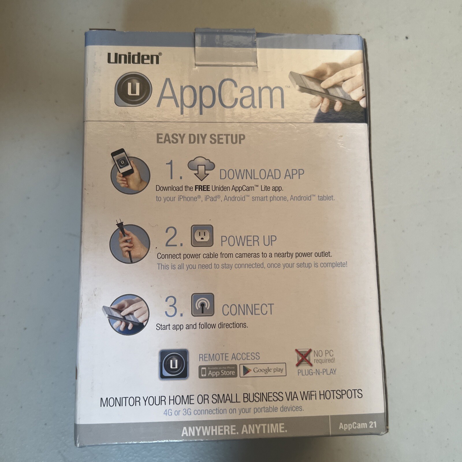 Uniden APPCAM21 Indoor Wireless WIFI Camera – Monitor Anywhere – No PC Required