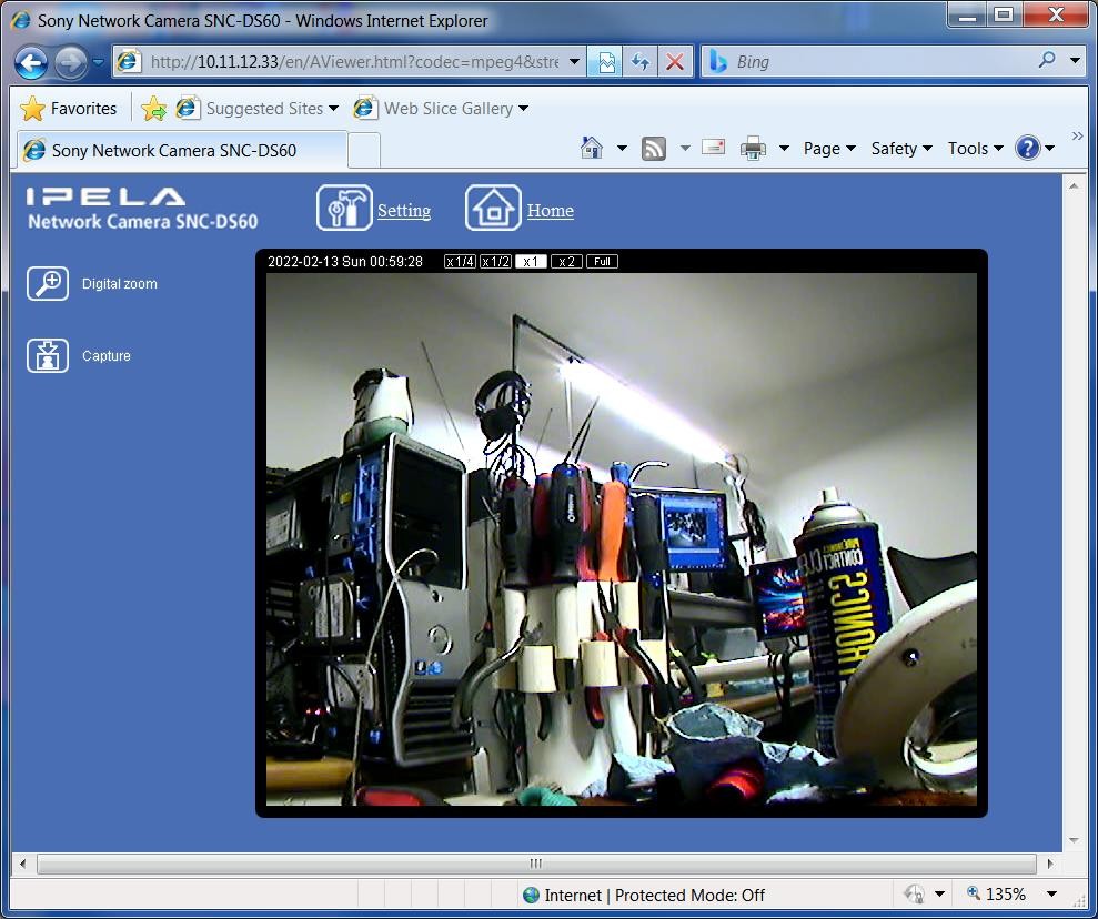 Lot of 2 Sony IPELA SNC-DS60 Network IP POE Dome Security Camera w/ Plate