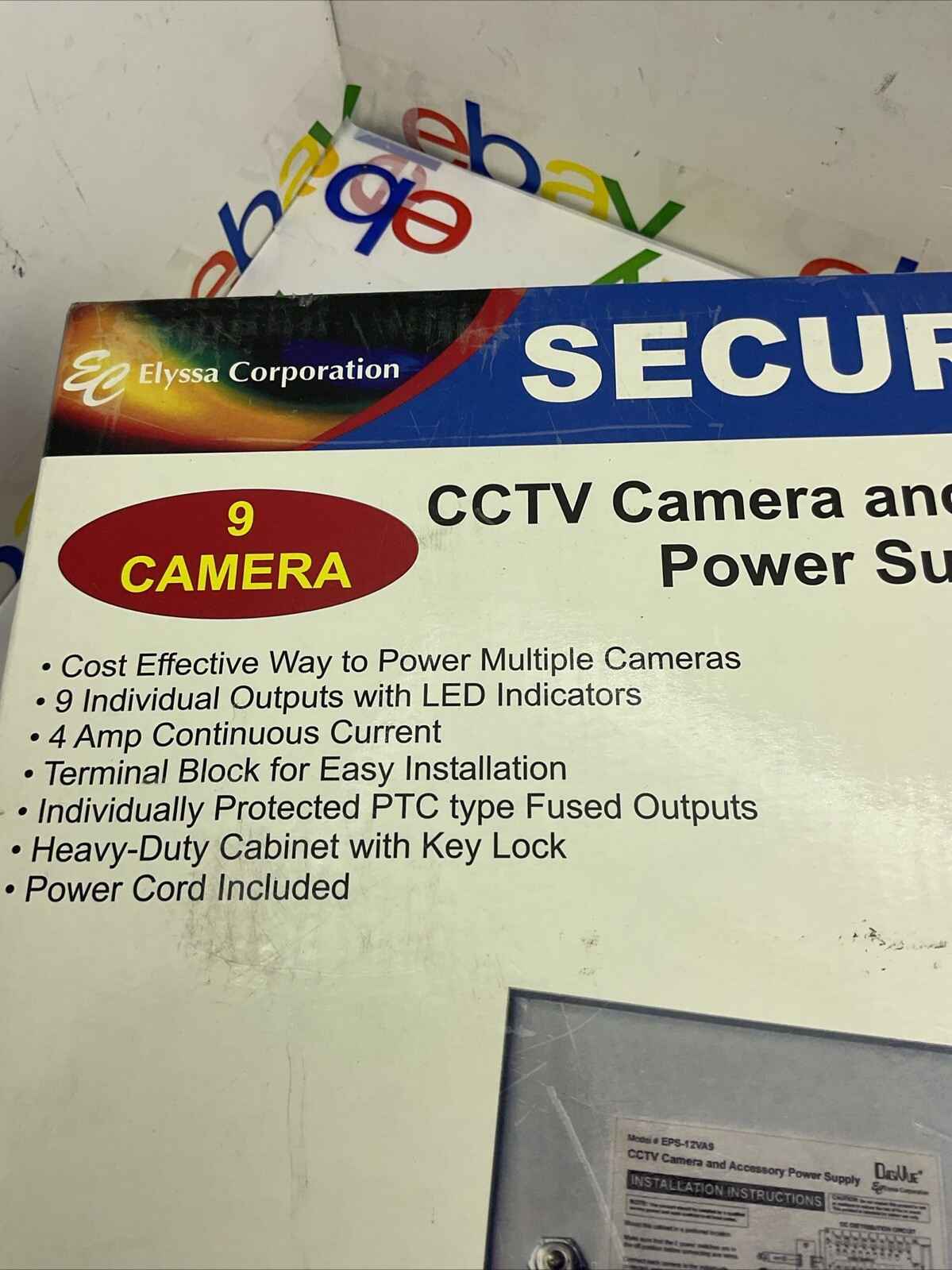 Elyssa corporation EPS-12VA9 CCTV camera and accessory power supply