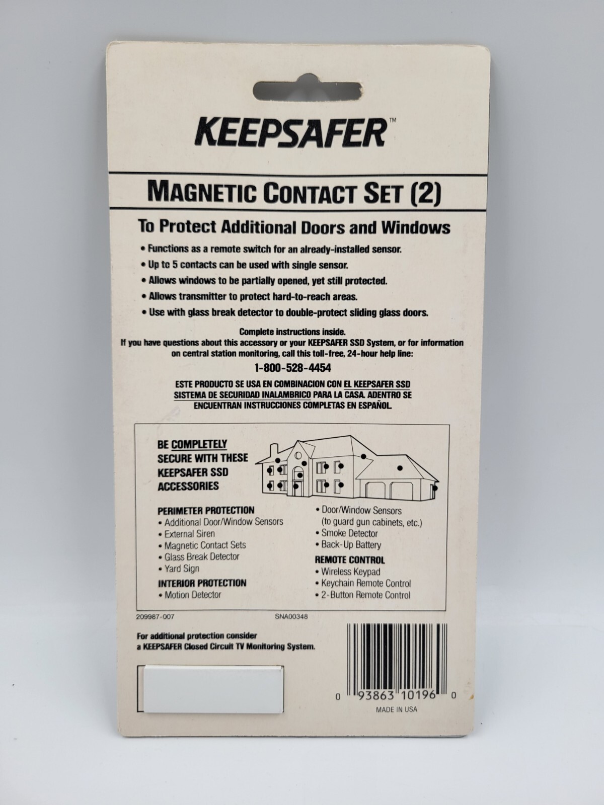 Vtg 90’s Keepsafer Magnetic Contact Set (2) Interior Security Detection SSD New!