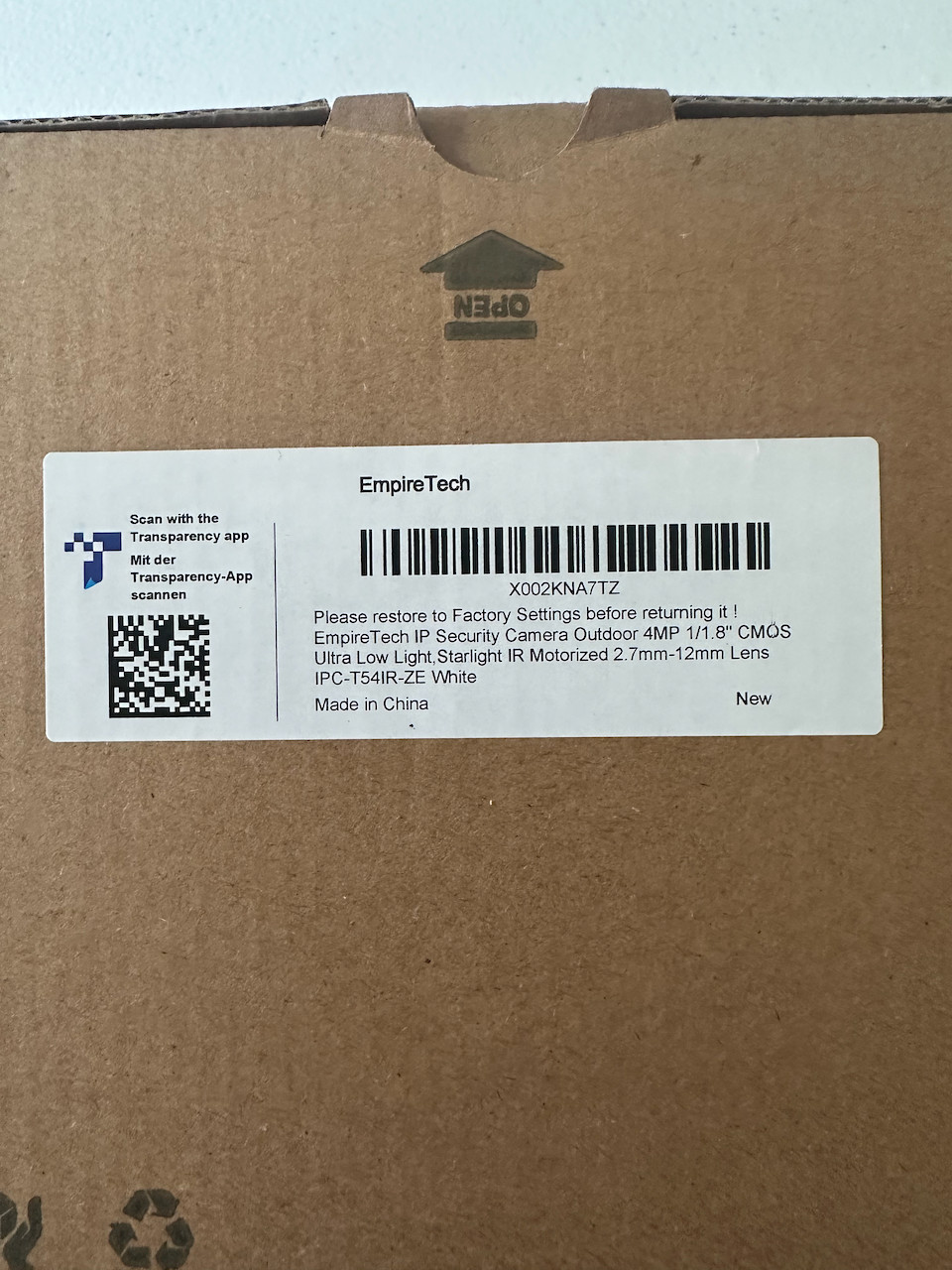 EmpireTech IPC-T54IR-ZE White S3 – Ultra Low Light 4MP PoE Wired Security Camera