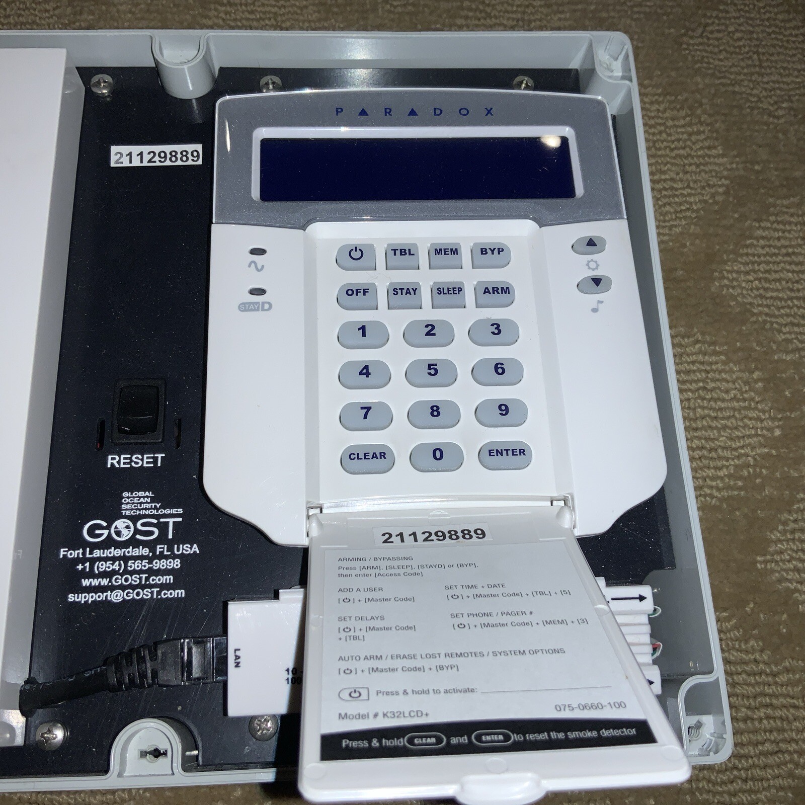 GLOBAL OCEAN SECURITY TECHNOLOGIES – GOST UNIVERSAL CONTROL PANEL with PAPERWORK