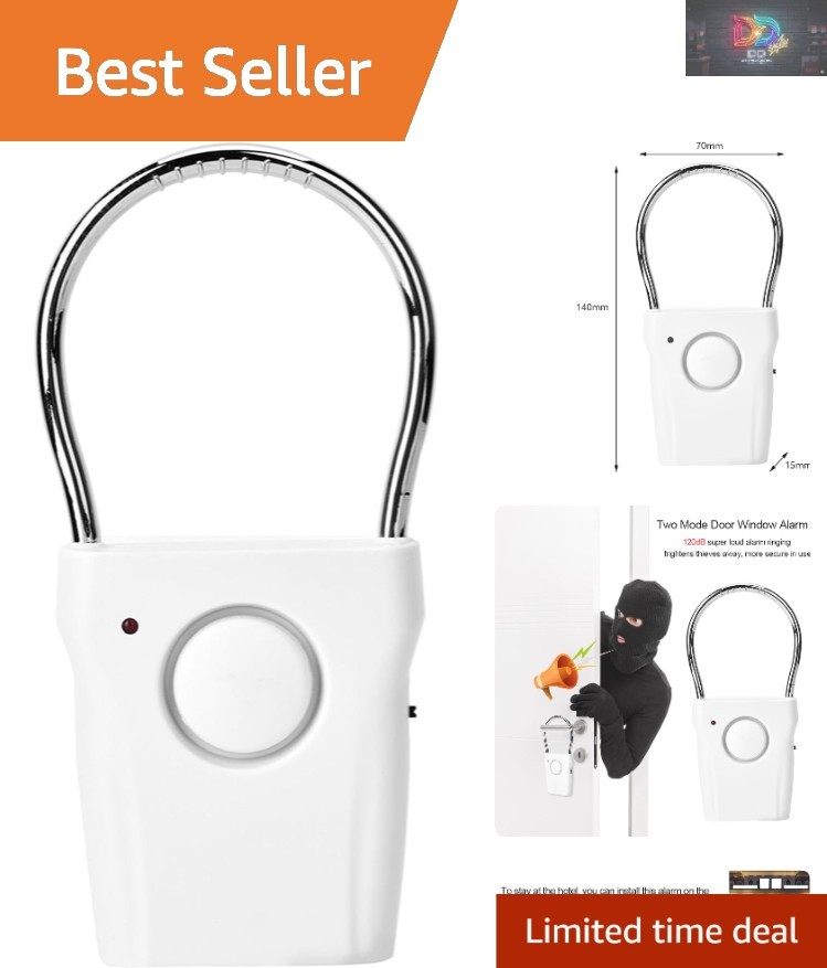 120dB Portable Door & Window Alarm with Vibration & Touch Trigger