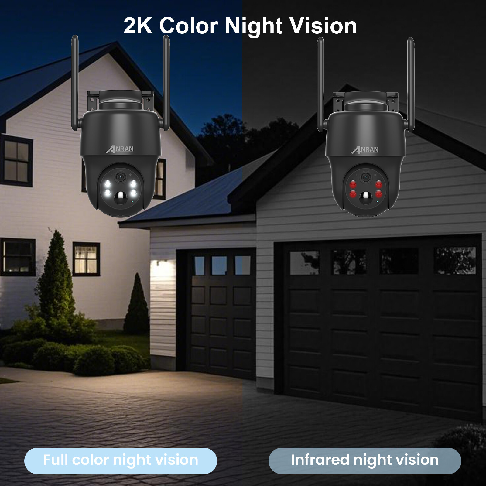 ANRAN 4G LTE Cellular Solar Security Camera 360° Live View 3MP Outdoor Wireless