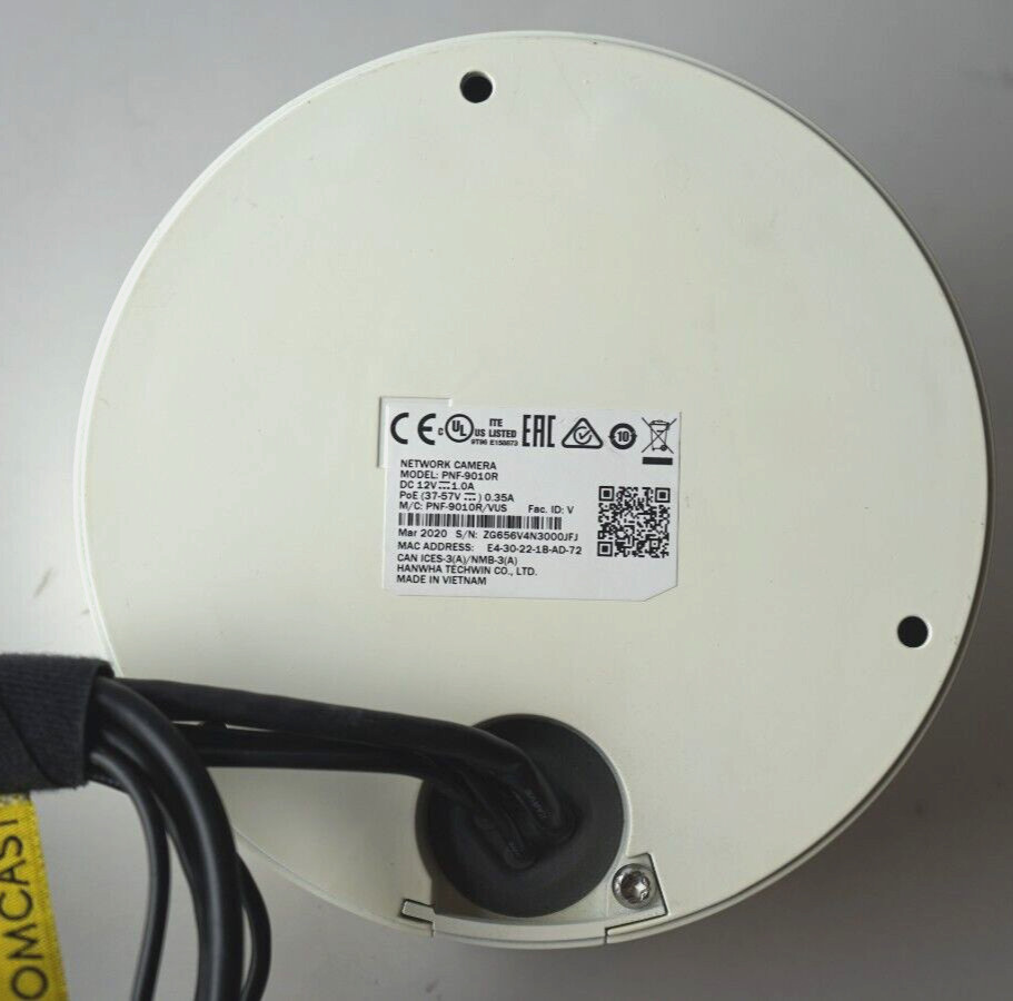 WiseNet used PNF-9010RN 12mp Fisheye IP Camera Hanwha Techwin