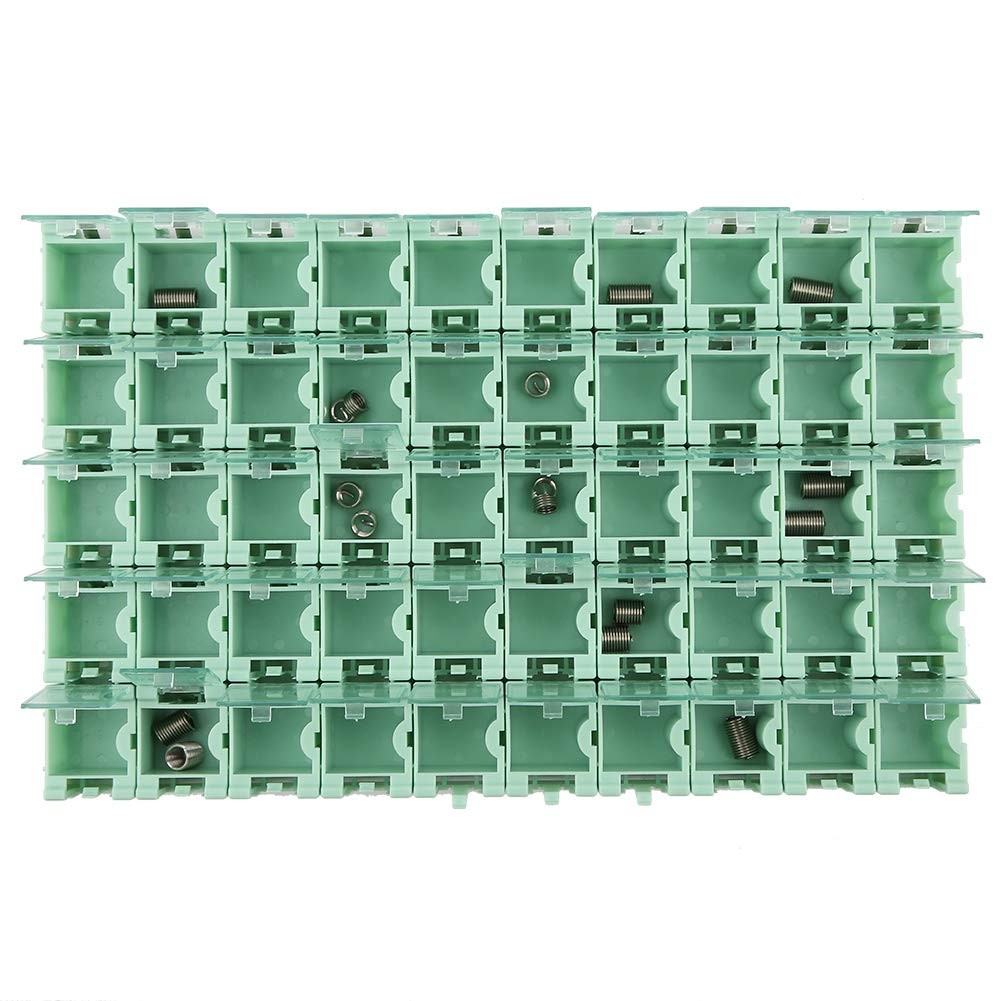 50Pcs Green SMT SMD Container Box Electronic Components Mini Storage