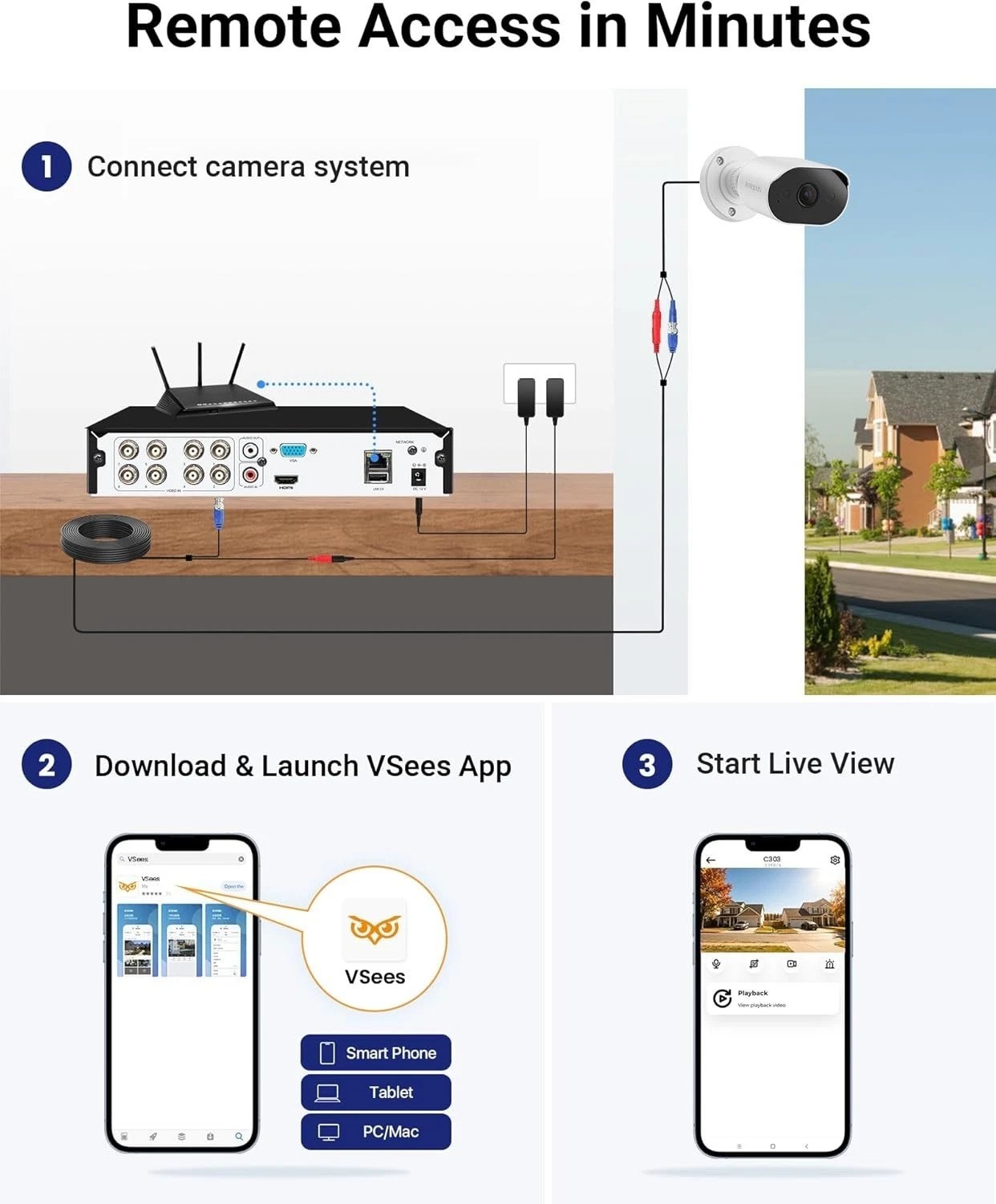 8CH 4K Security Camera System with Audio, 8pcs 8MP Wired CCTV Cameras Outdoor…