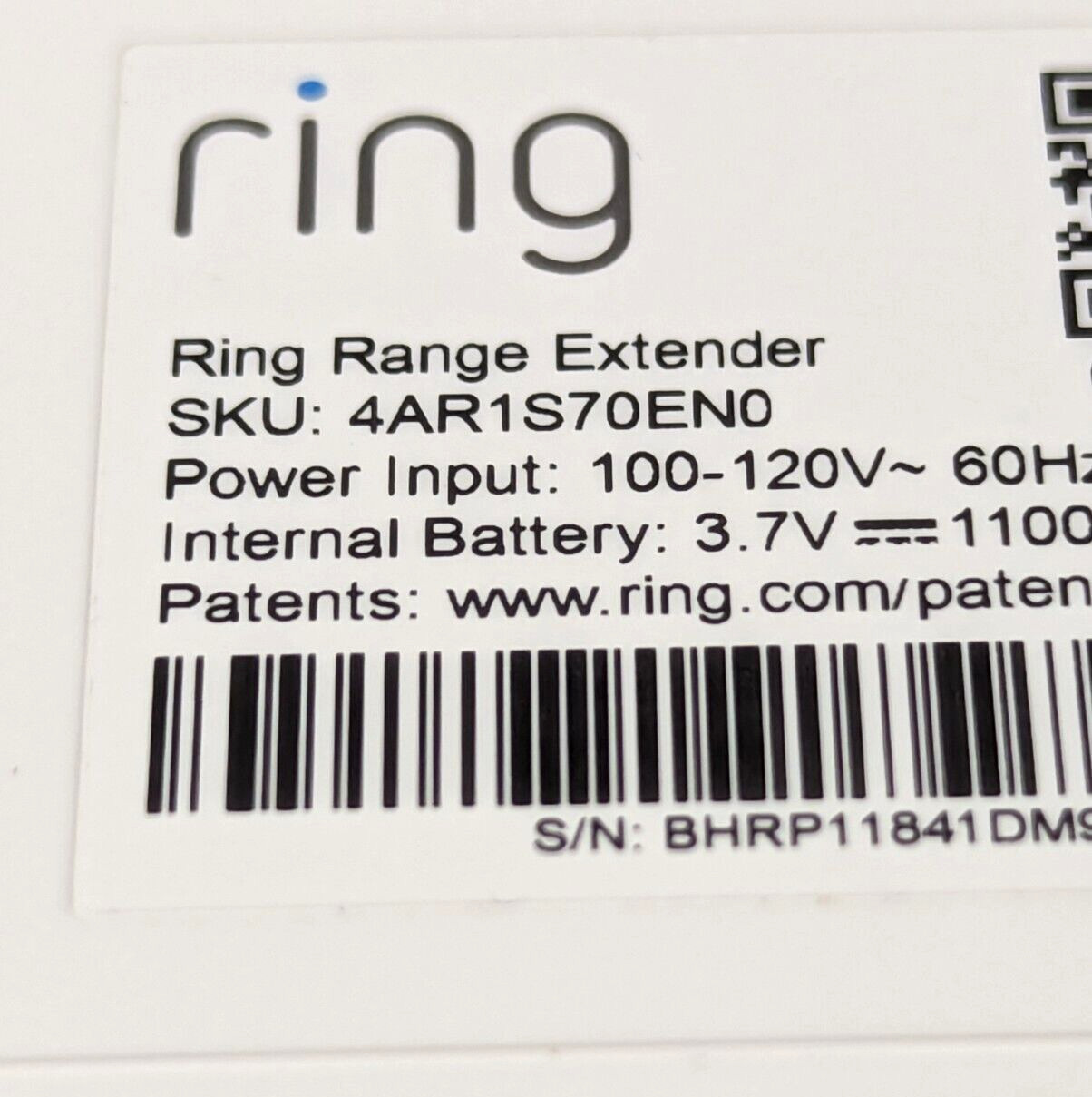 Ring Security Home Network Range Extender 1st Generation SKU: 4AR1S70EN0