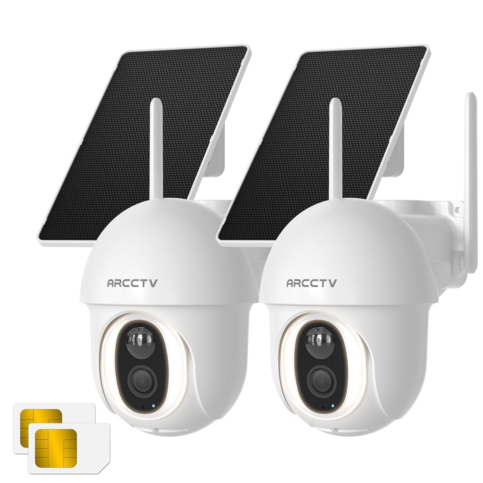 ARCCTV Solar Security Camera 4MP 2.5K HD Wireless Outdoor Night Vision