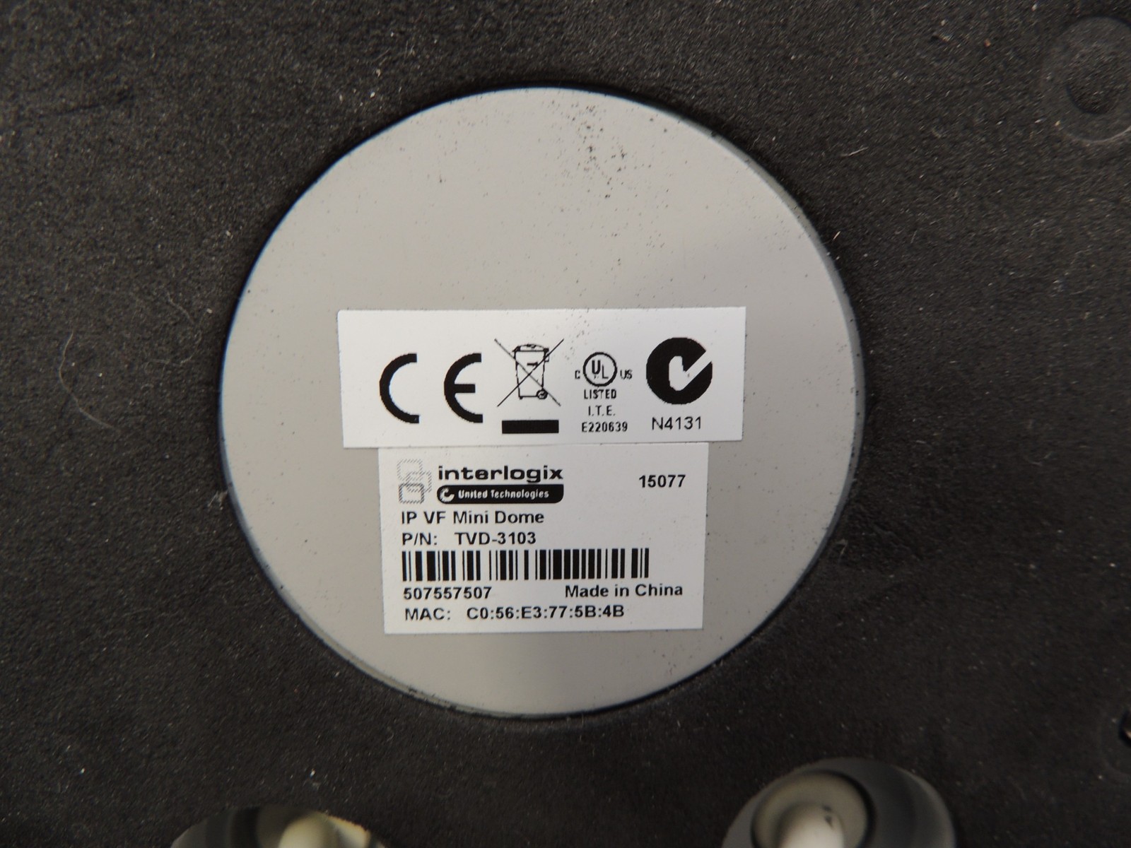 Interlogix TruVision TVD-3103 1.3MP IP Security Dome Camera 12V PoE Tested Reset