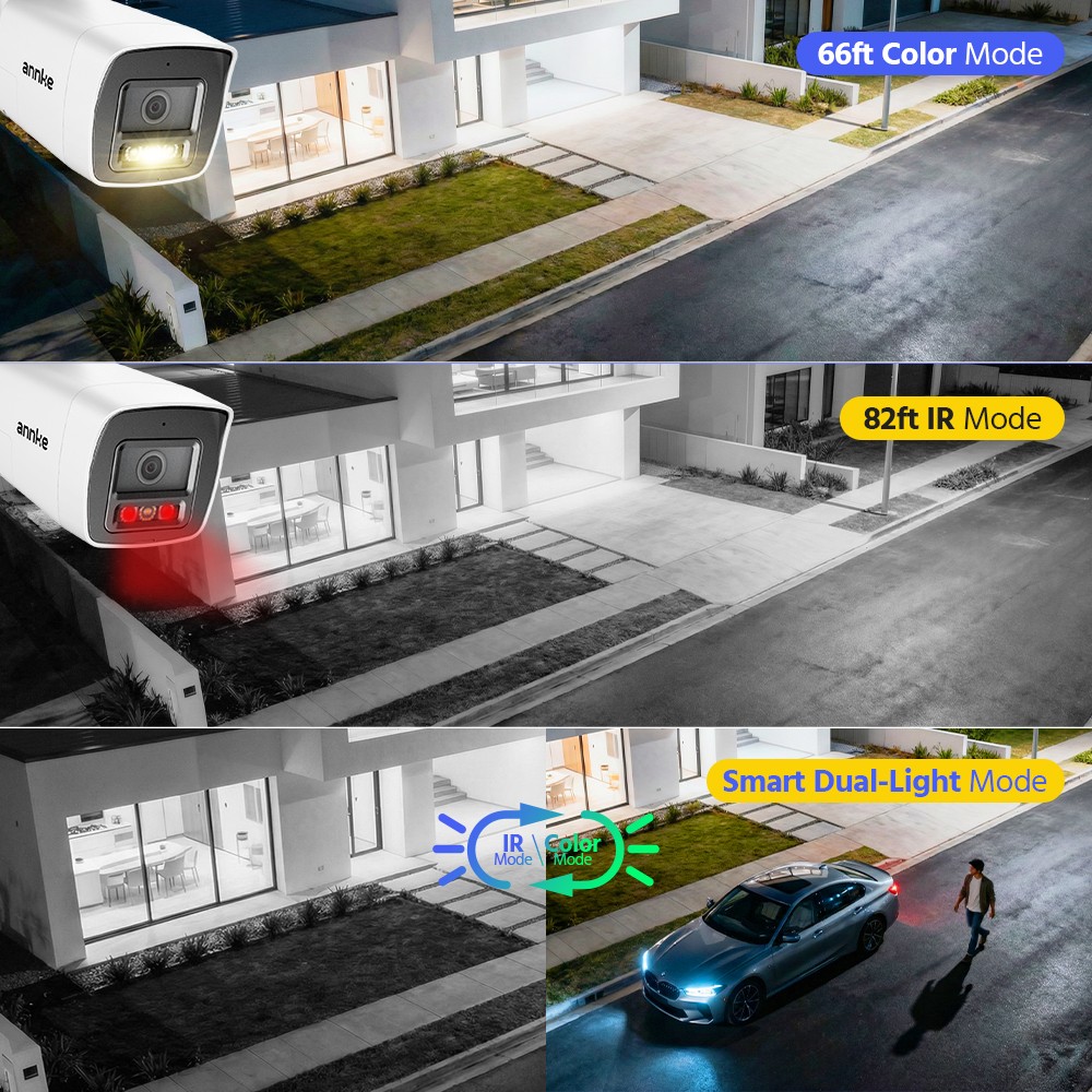 ANNKE 16CH 4K DVR 5MP Color Night Security Camera System Two Way Audio Outdoor