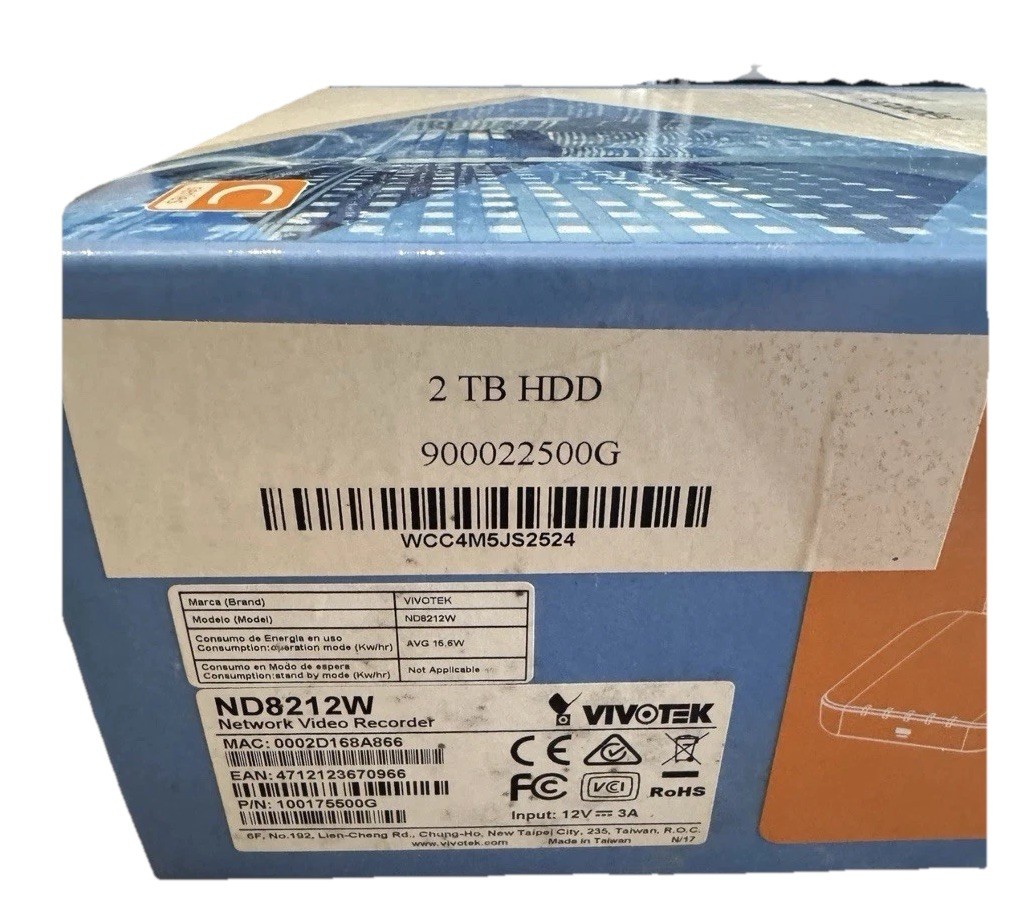 Vivotek Wireless 2TB NVR Video Recorder & (4) IB8360-W Security Network Cameras