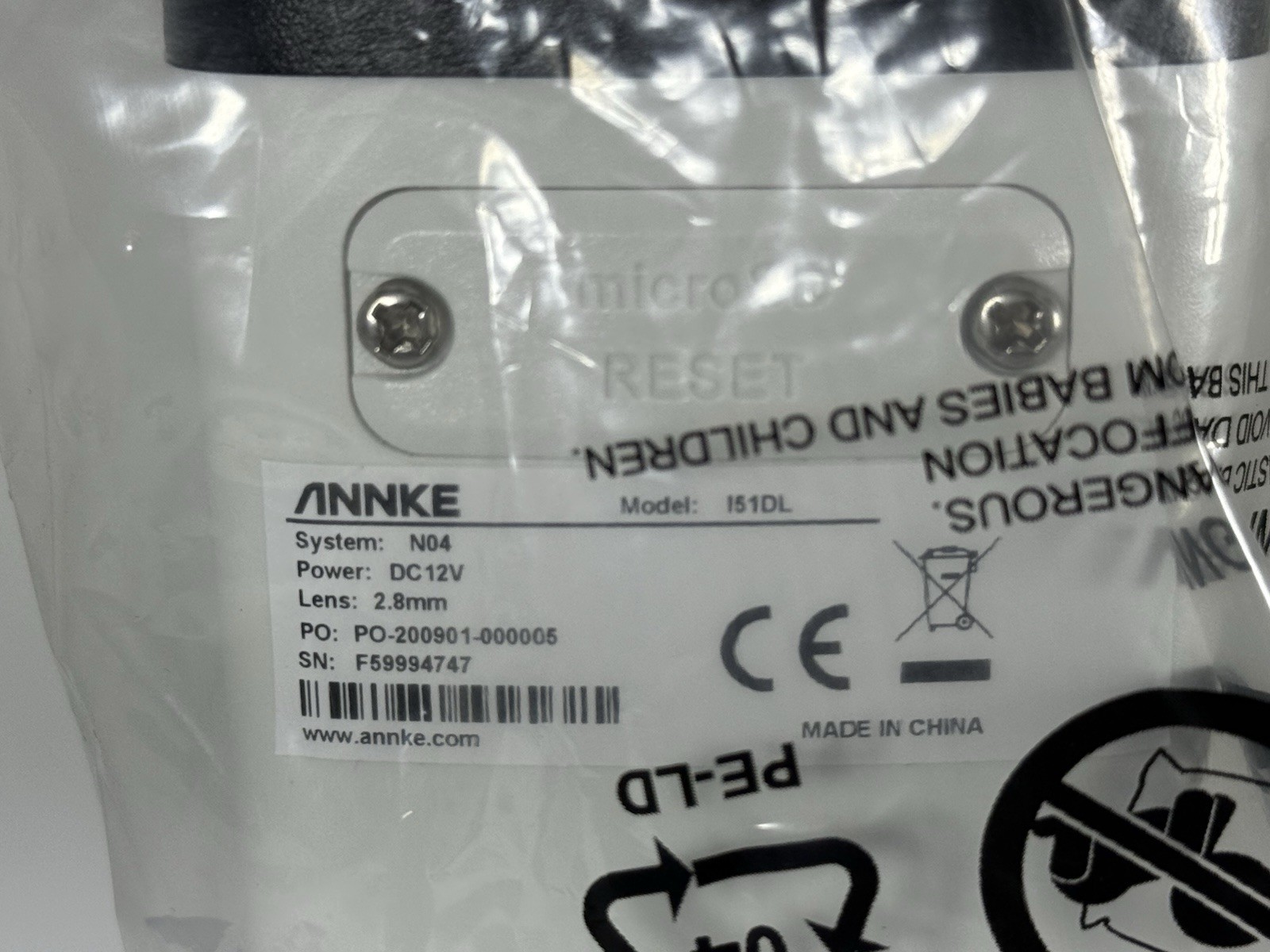 Annke C500 White 3K 5MP PoE Bullet Security Camera with Mic & Night Vision i51DL