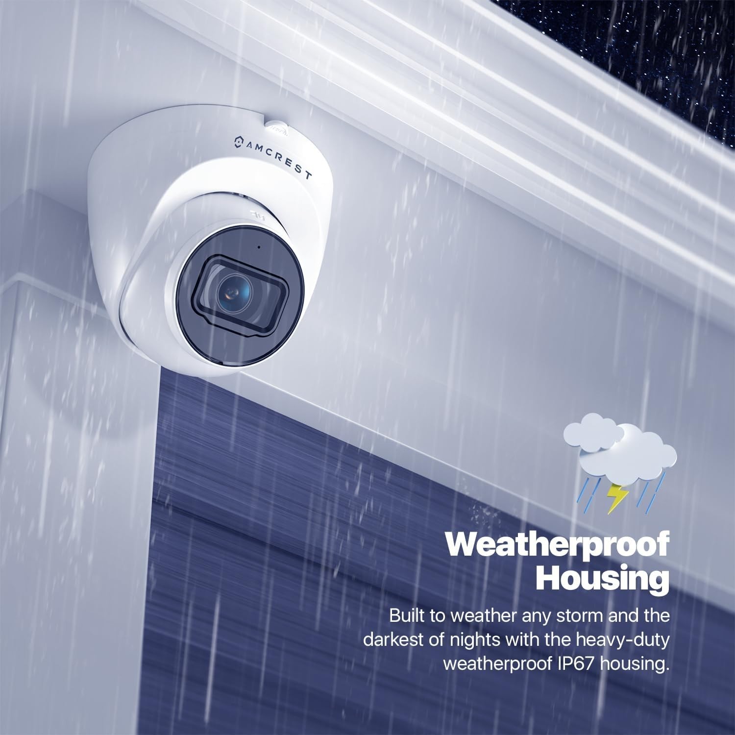 Amcrest 4K Outdoor Security IP Turret PoE Camera IP67 IP8M-T2599EW-AI-V3