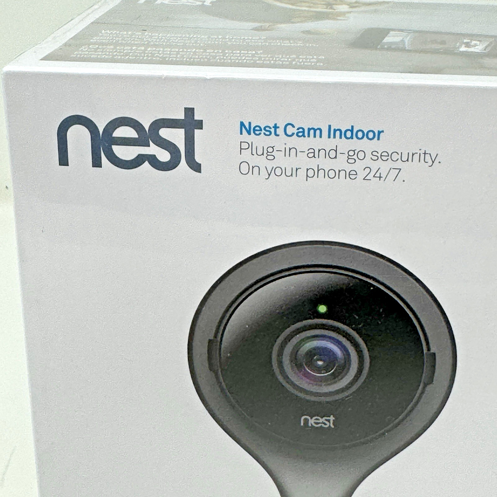 Google Nest NC1102ES Cam Indoor Security Camera 1st Gen – Black – New & Sealed