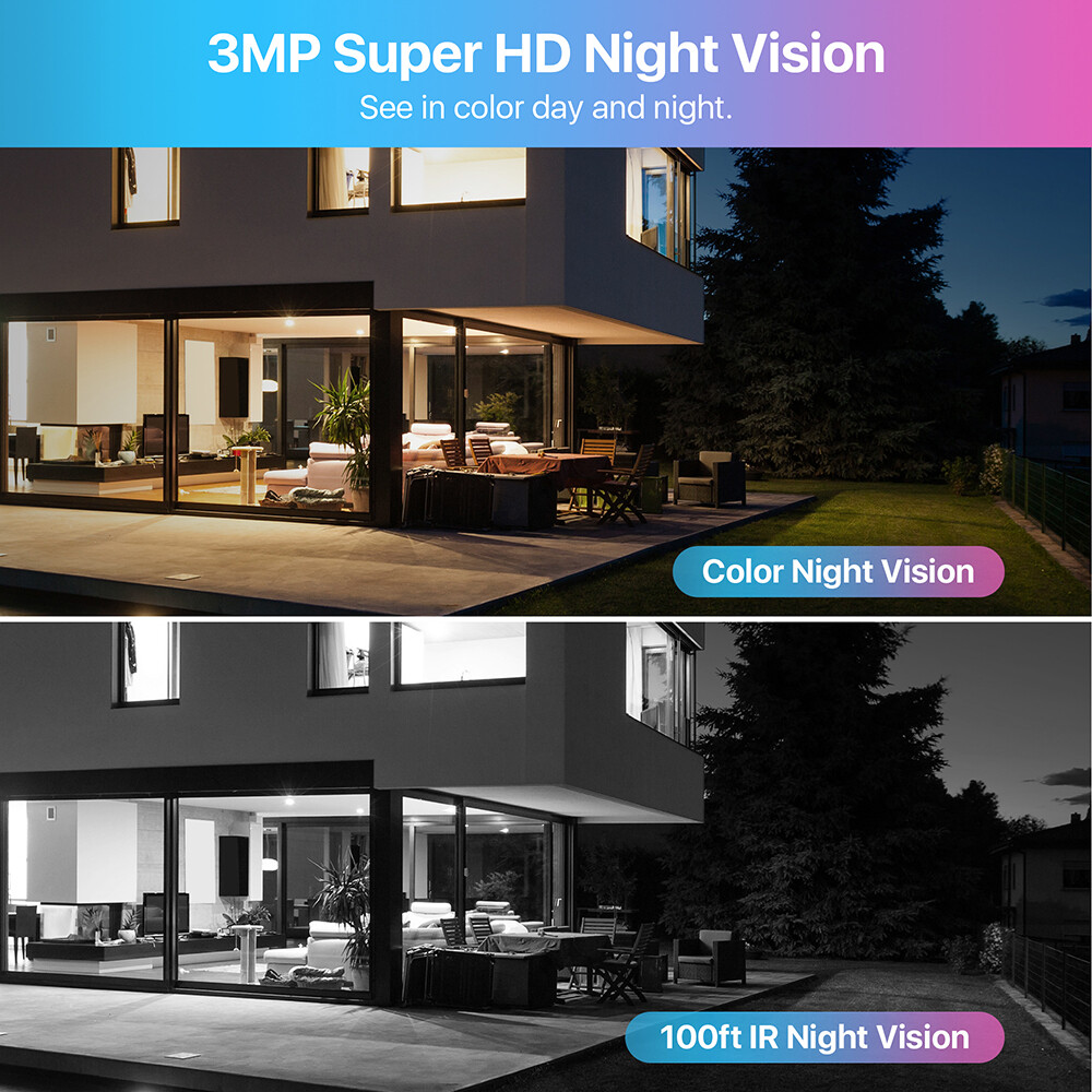 ZOSI 8CH 3MP Home Wireless Security Camera System 12.5″ LCD Monitor 2K WiFi NVR