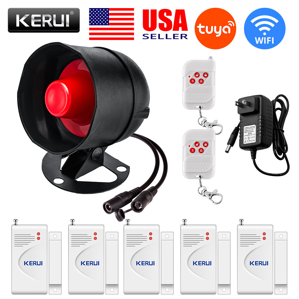 KERUI Security Alarm System Kit 110db Wireless Loud Speaker Siren Horn for Home
