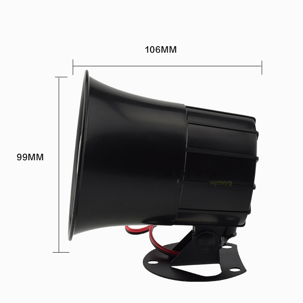 DC12V Alarm Alert Speaker Buzzer Horn 125dB For Secure Alarm System Angle adjust