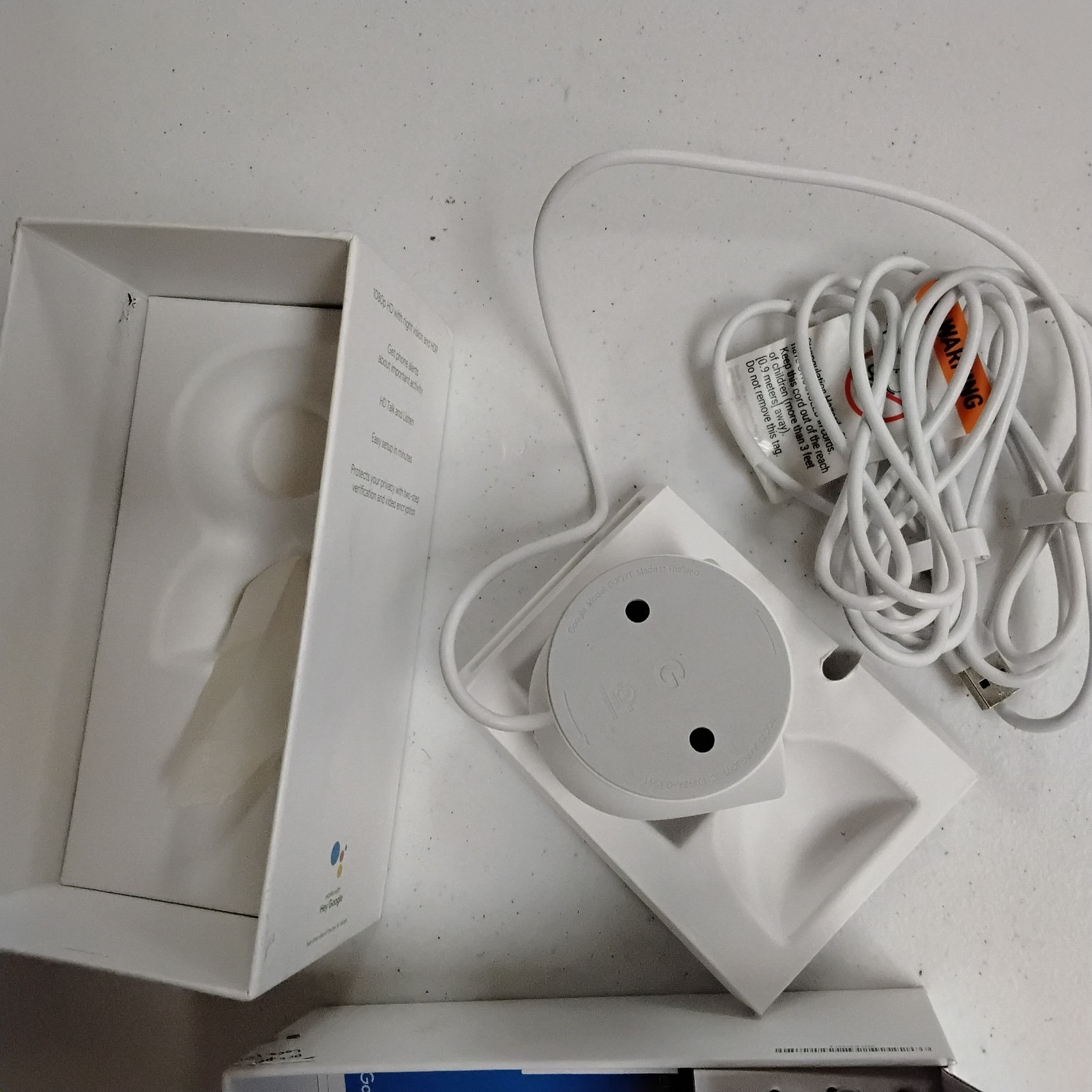 Google Nest Cam Indoor Wired 2nd Generation White GA01998-US