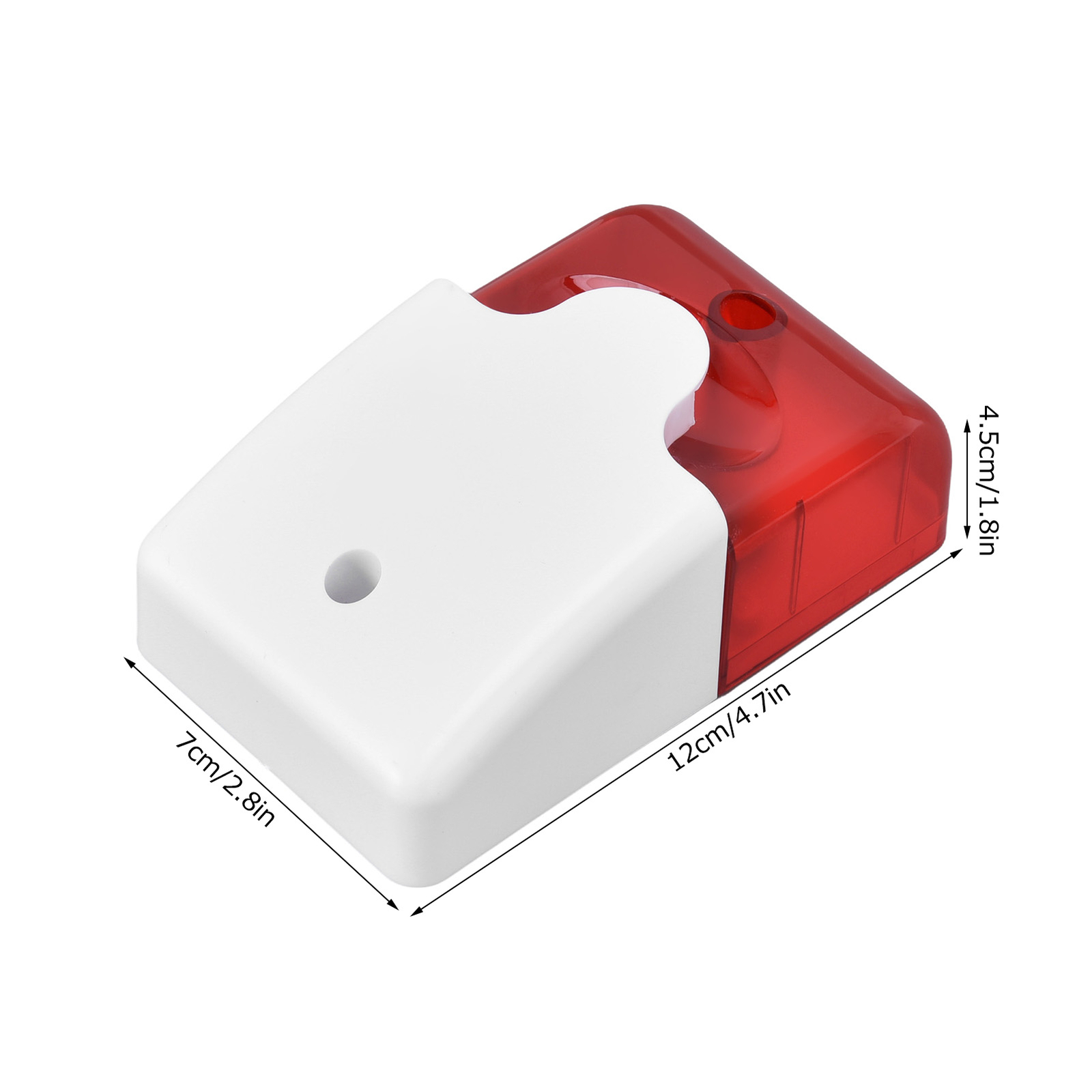Alarm Siren Wired Strobe Siren DC 12V Red Light Flashing And Sound Buzzer For AC