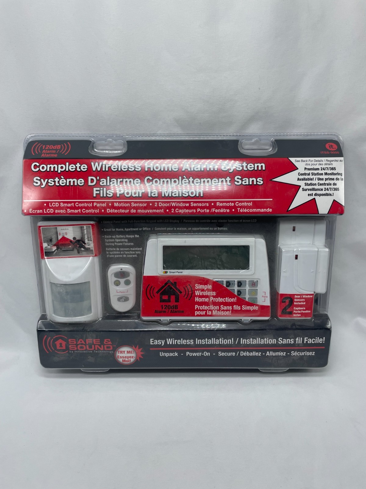 Safe & Sound Complete Wireless Home Alarm Security System ITSS-9000