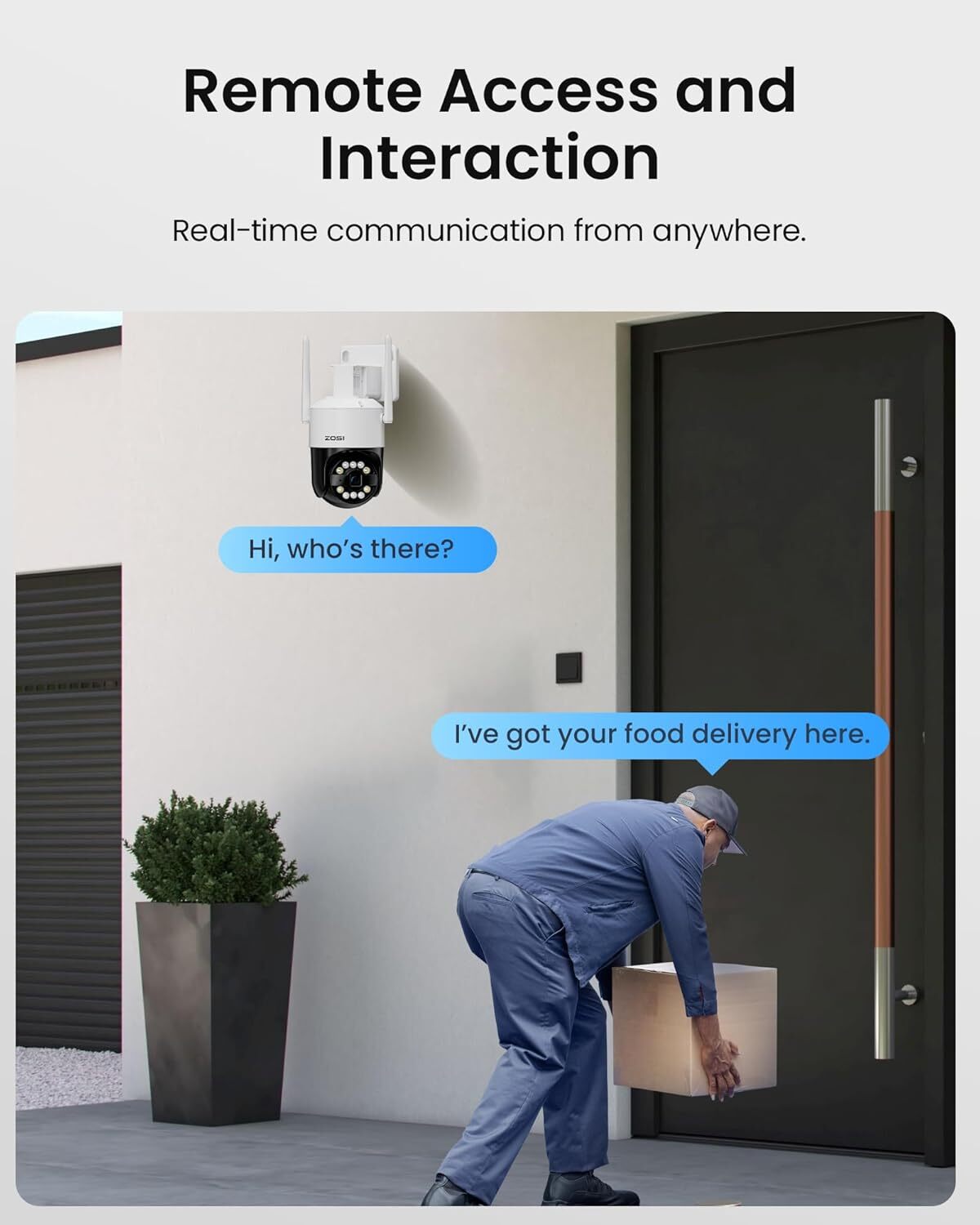 ZOSI 5MP WiFi AI human detection Security IP Instant Alert Camera Remote View