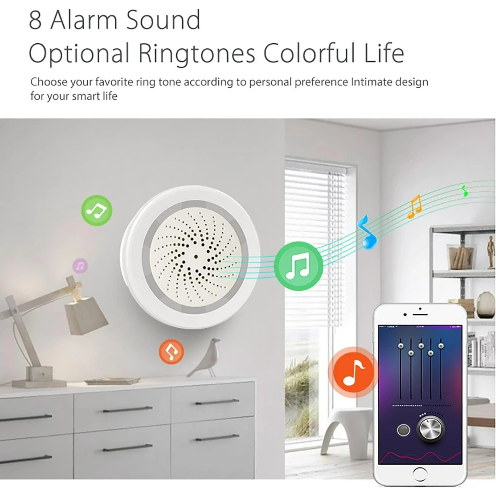 Smart Wi-Fi Siren Alarm: Wireless Alarm for Home Security, Burglar Alarm with So