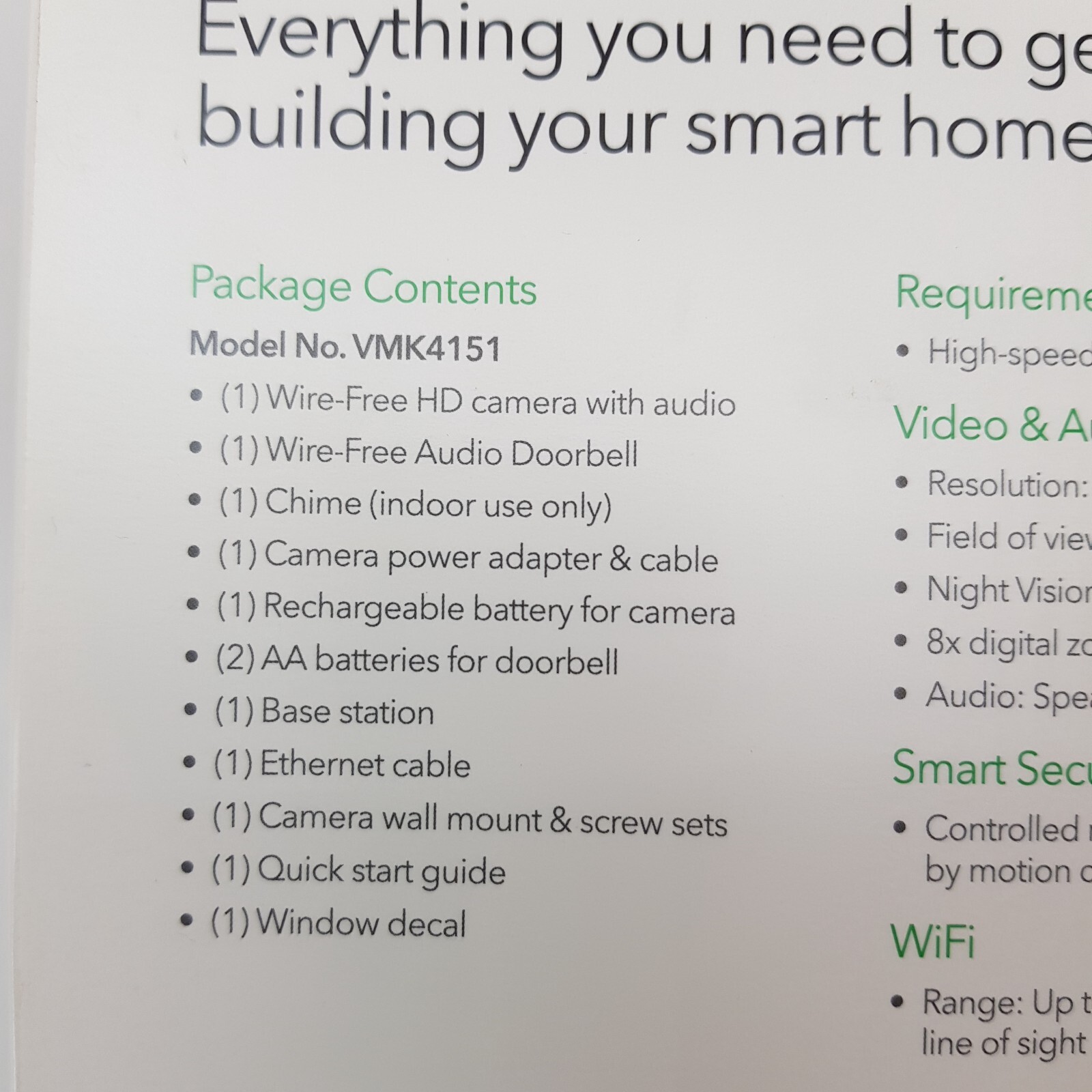 Arlo Smart Home Pro HD Camera Plus Audio Doorbell and Chime System