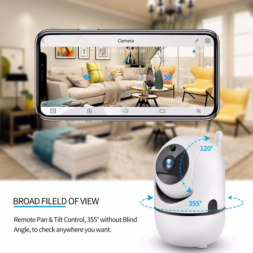 Smart IP Home Security System WiFi Wireless HD 1080p Video Camera w/ 2-way Audio