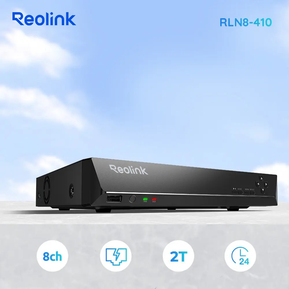 Reolink 8CH PoE Security Camera System 4K PoE Outdoor Camera 24/7 Recording