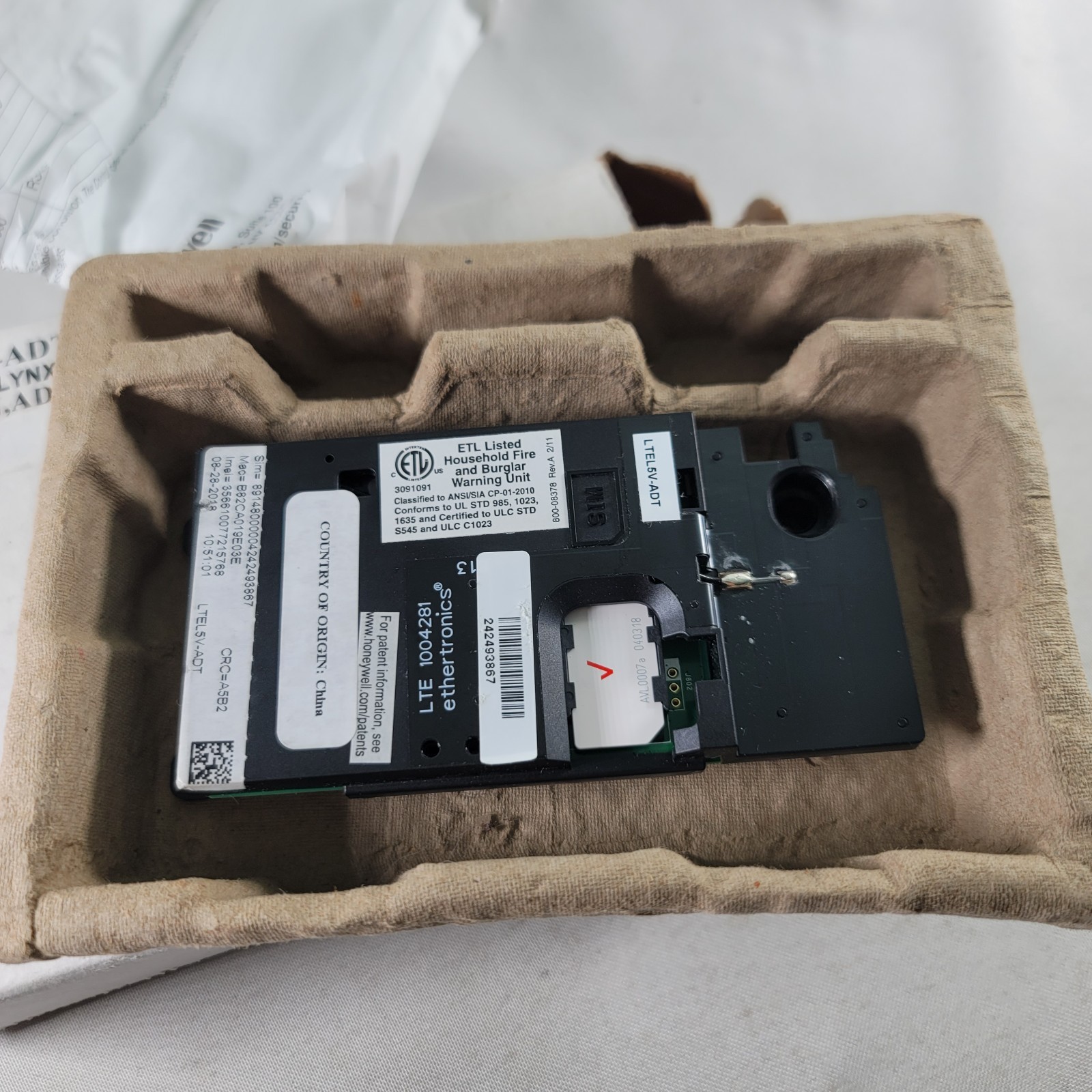 Honeywell Verizon LTEL5V-ADT Lynx Touch LTE Communicator