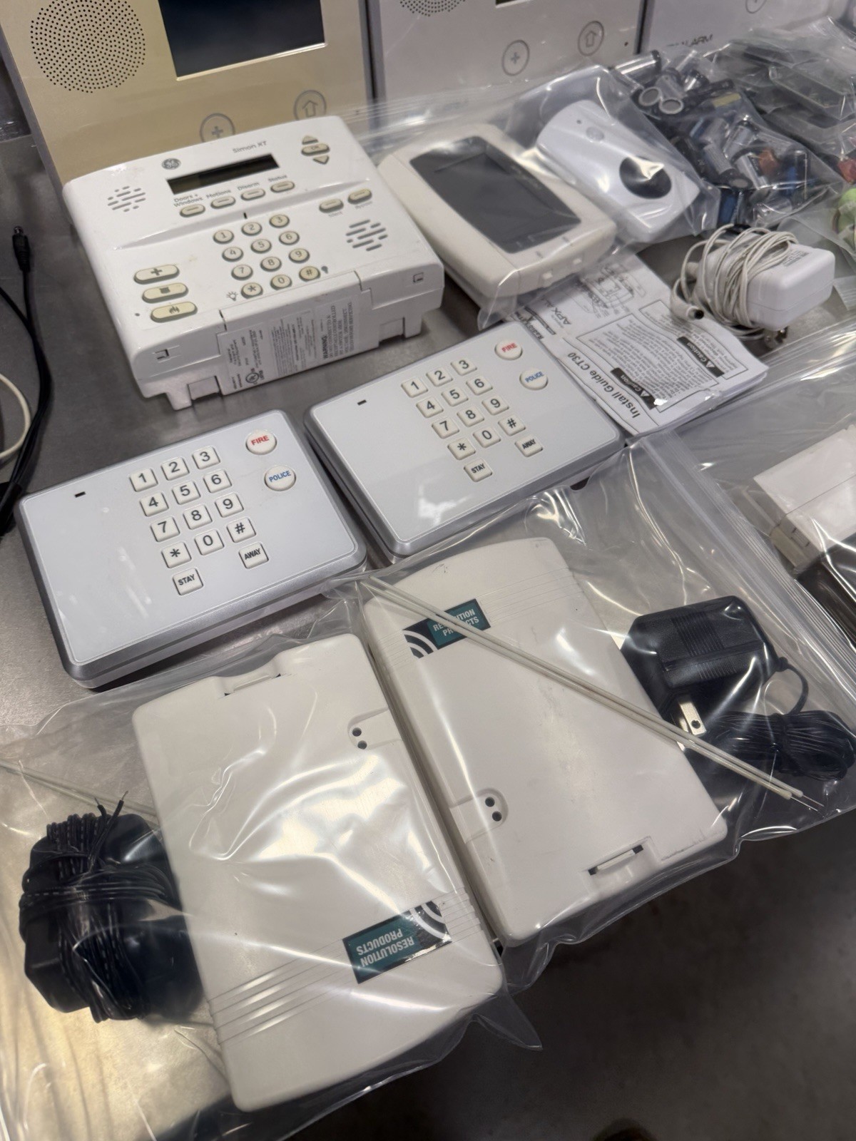 2GIG Alarm System Equipment Lot Panels Keypads Sensors Power Supplies SEE PHOTOS