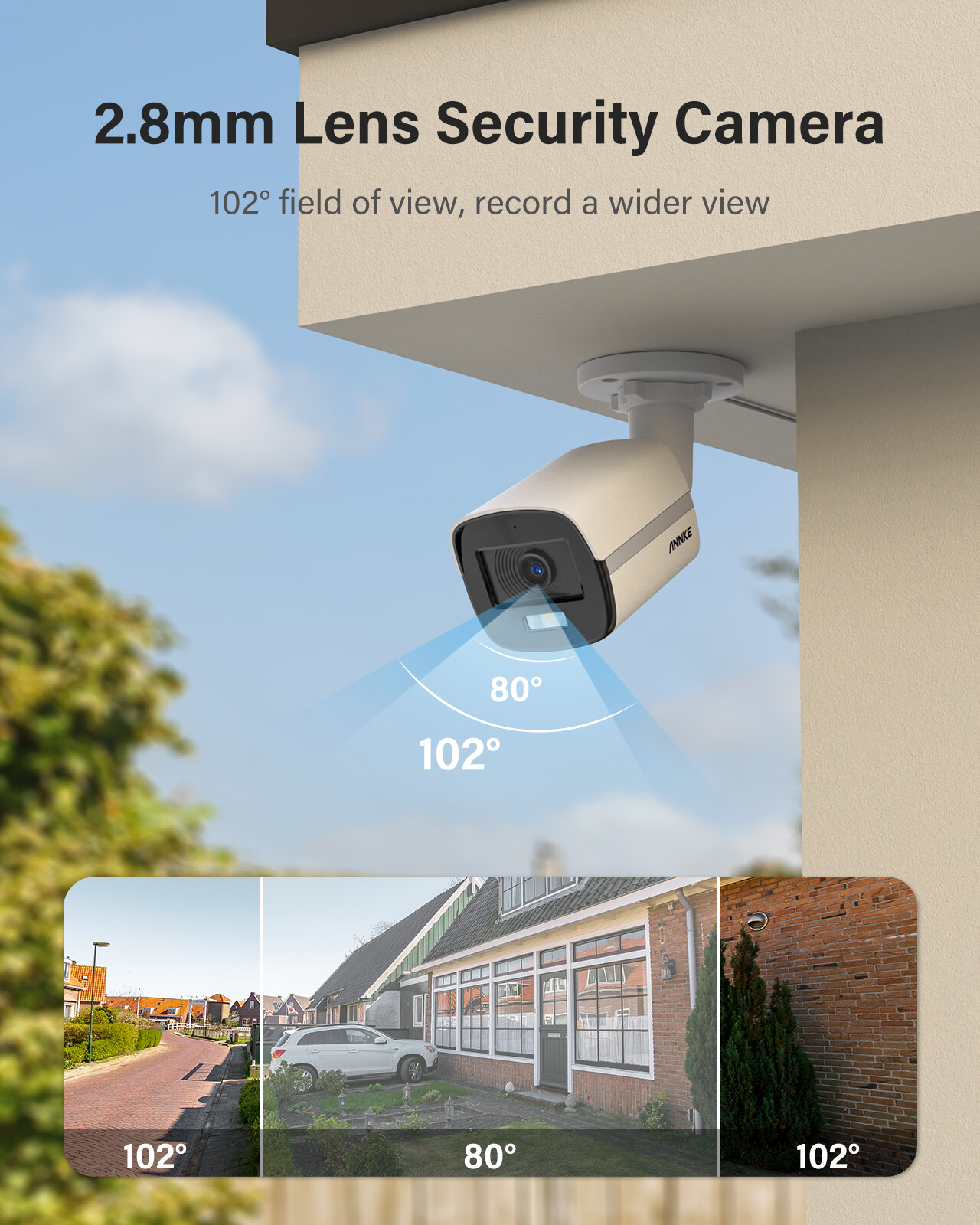 ANNKE 4IN1 3K HD Audio Recording Security Camera Outdoor Color Night Vision IP67