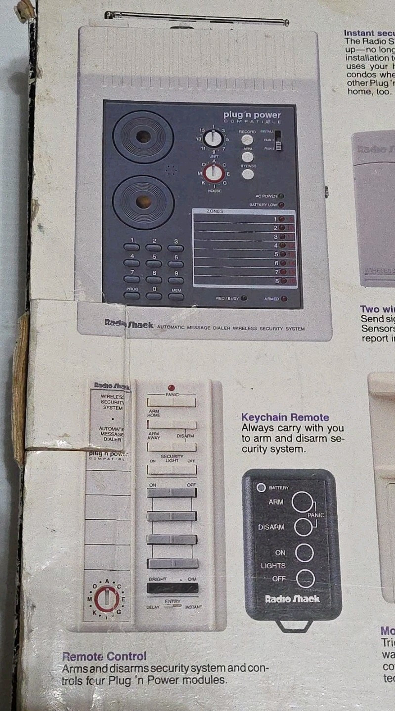 Radio Shack Wireless Home Security System from 1994 – 61-2610 49-2551A