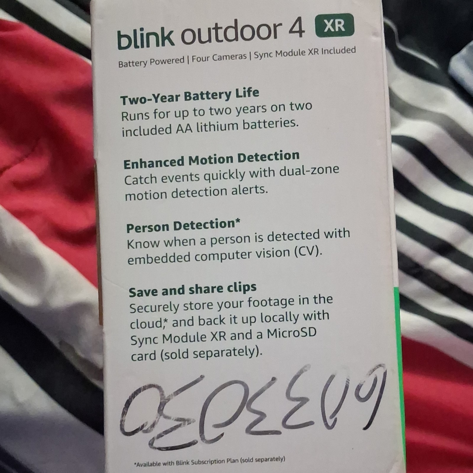 Blink Outdoor 4 XR 4-Cam Wireless Wi-Fi Battery System w/ Sync Module XR