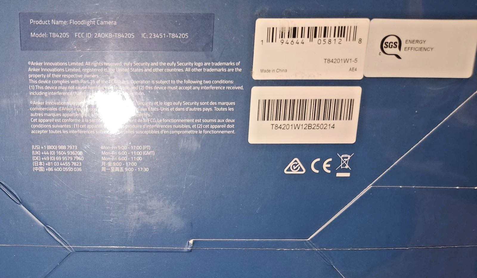 ?? eufy Security Floodlight Cam E221, 2K, 2,500-Lumen Brightness, Weatherproof