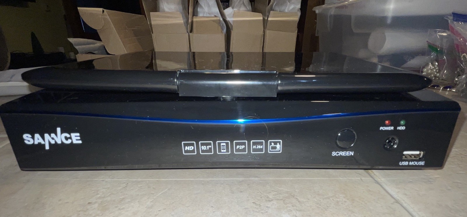 SANNCE Security 8CH DVR 1080p LCD 10.1” Monitor + 4 Cameras Wired Black #DG81BE