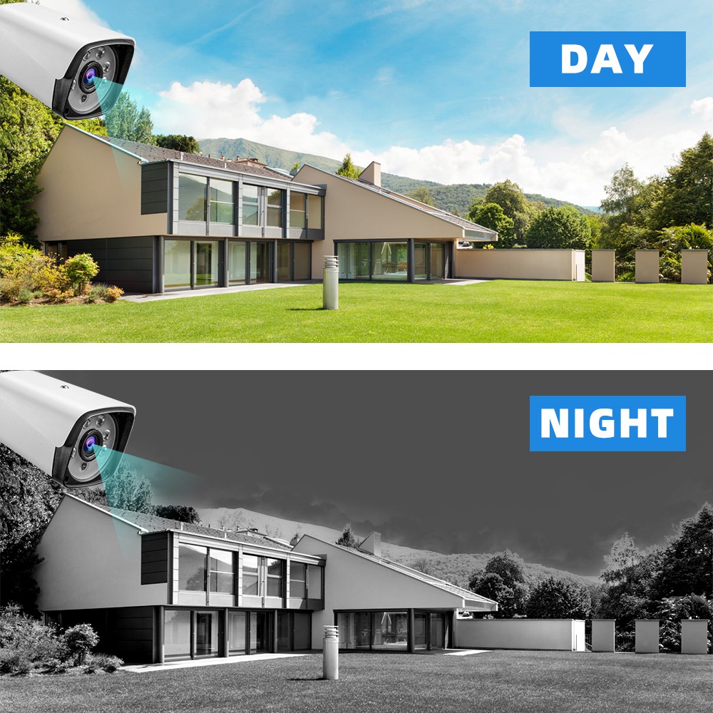 8CH 5MP DVR 1080P Outdoor CCTV Home Security Camera System Kit w/ 1TB Hard Drive