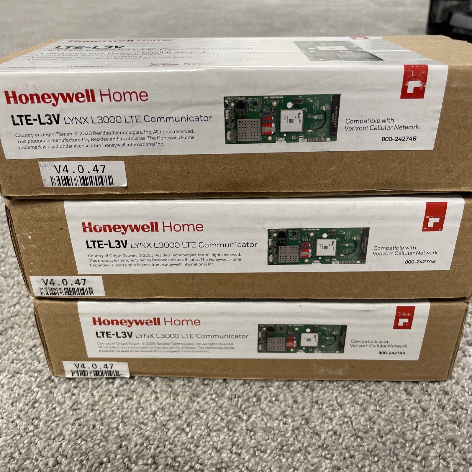 Honeywell Home LTE-L3V Lynx L3000 Communicator Verizon Home Security Board NIB