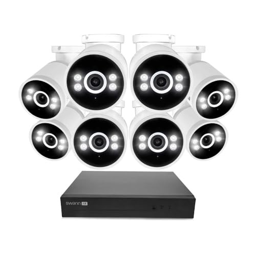 AdvancedX Wired NVR 4K Security Camera System, 8 Channels, 8 PoE Cameras