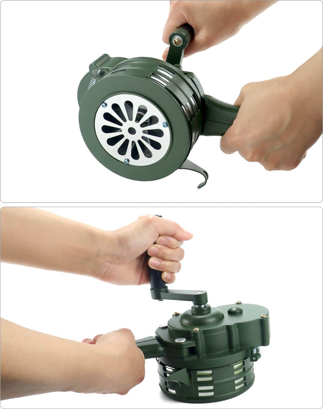 Hand Crank Siren Horn, Hand Loud Crank, Emergency Safety Manual Siren, Portab…