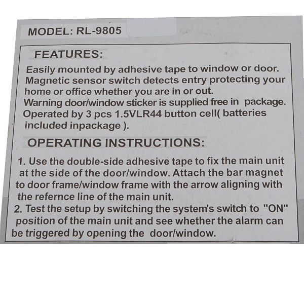10X WIRELESS Home Window Door Burglar Security ALARM System Magnetic Sensor