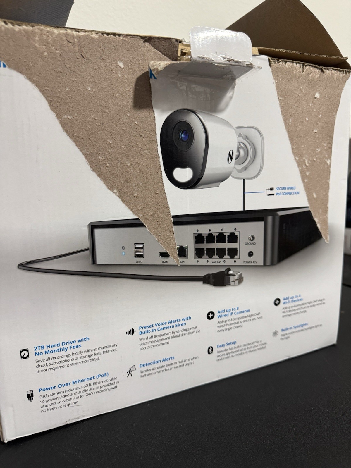 Night Owl 12MP Cameras with 2TB NVR Wired Security System, 8 Pack 12 Channels