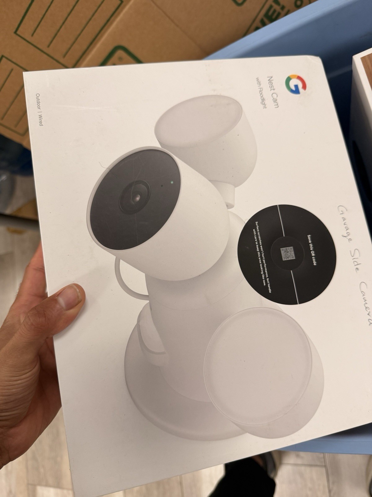Google Nest Cam with Floodlight Outdoor or Wired Smart Security Camera White