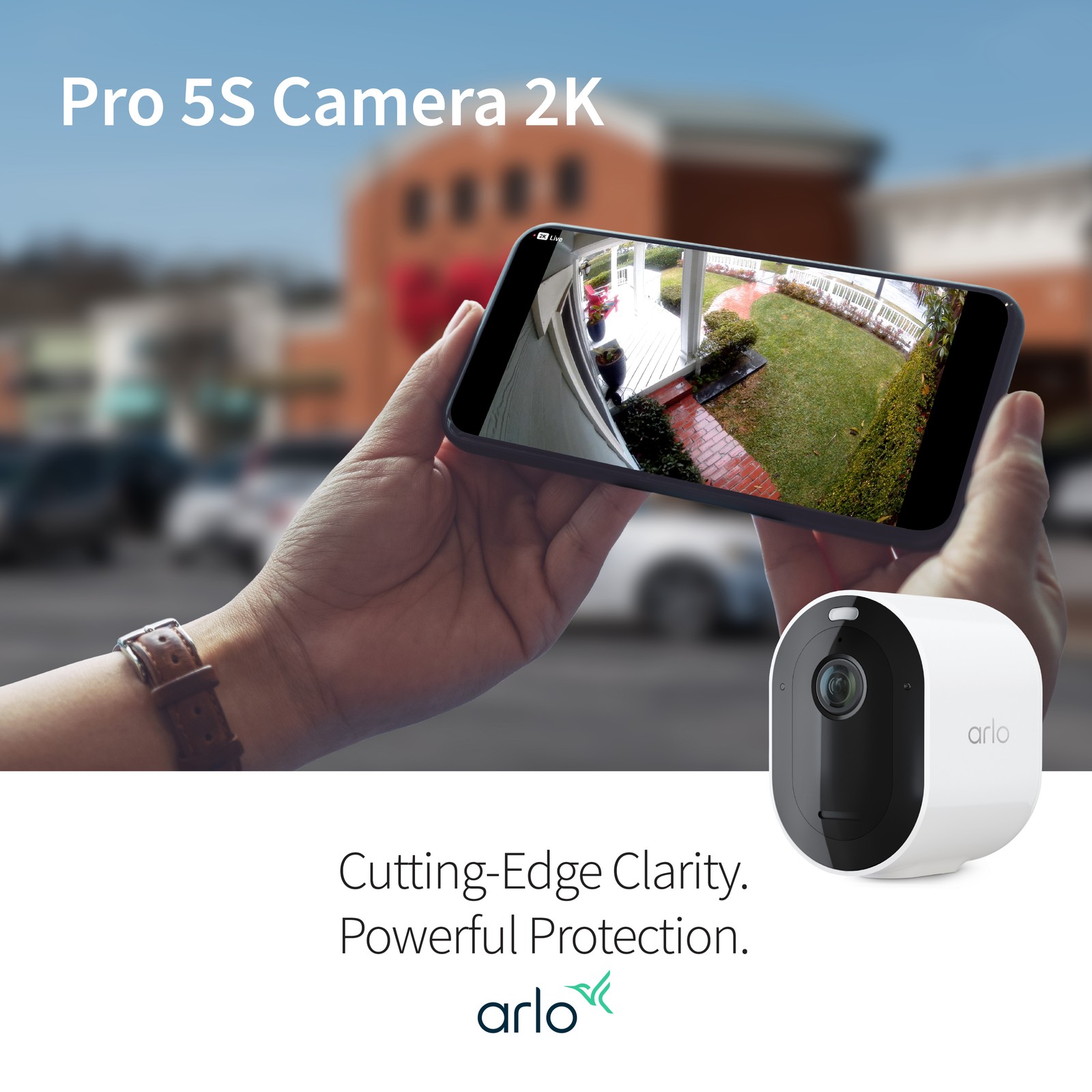 Arlo Pro 5S VMC4360P Camera, 3-Pack, White – Certified Refurbished