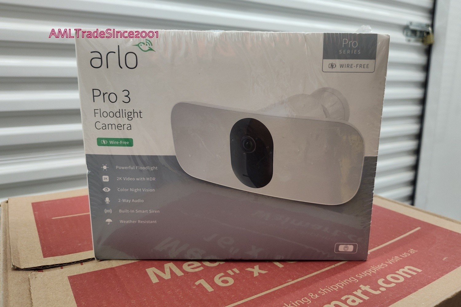 New Arlo Pro 3 Floodlight Security Camera Wireless Weather Resistant