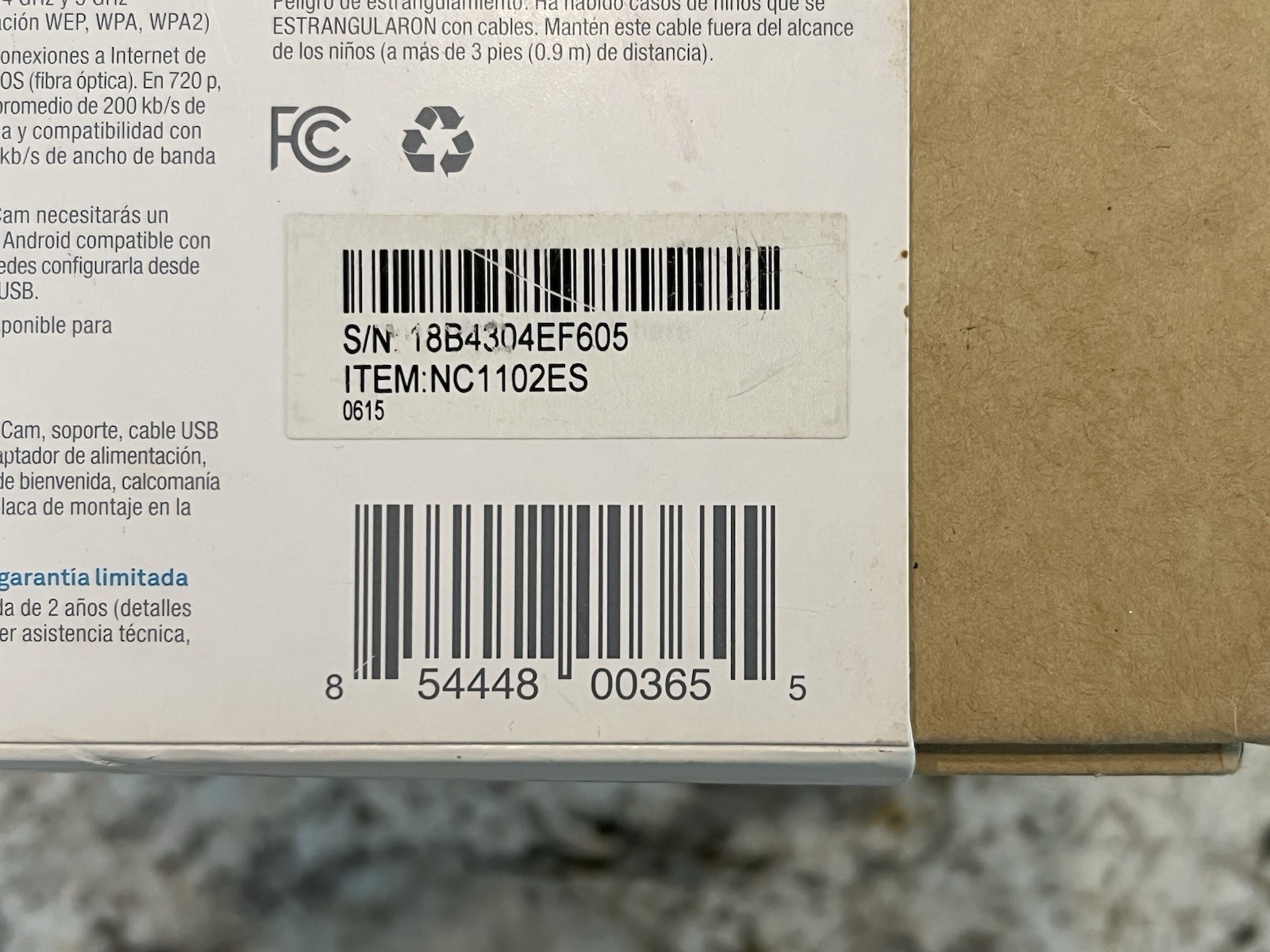 NEST Cam Indoor Smart Security Camera Model NC1102ES