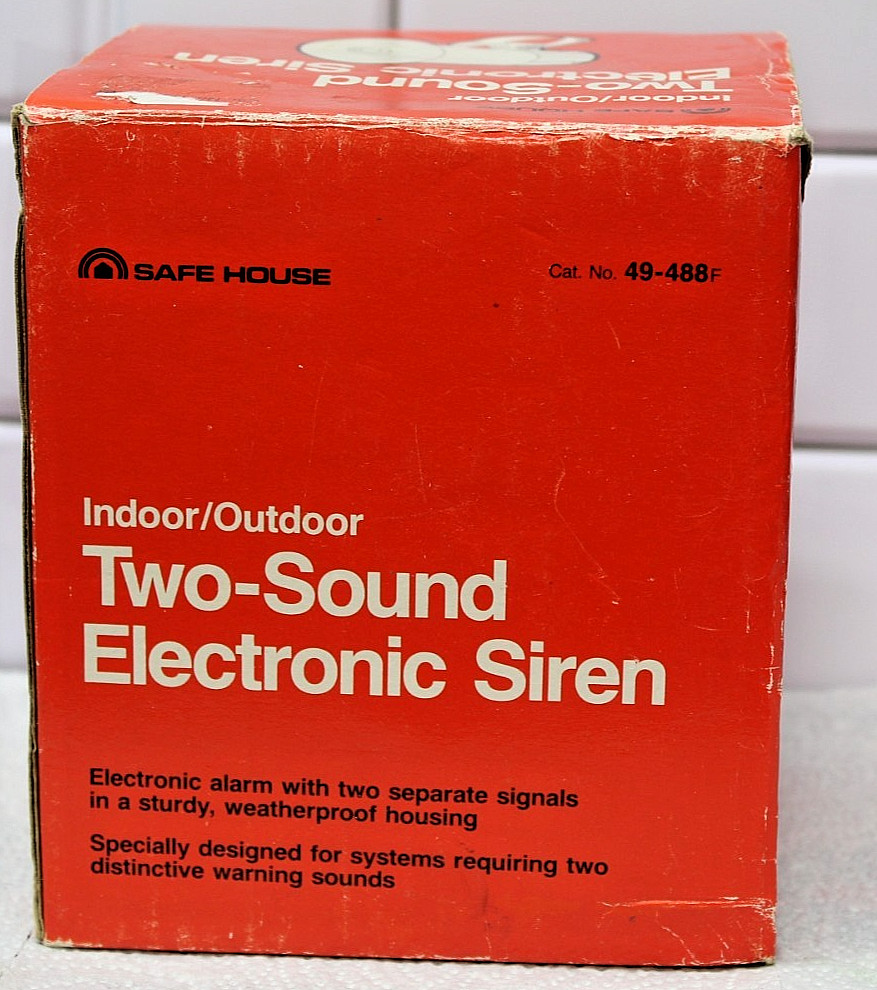Safe House 49-488F Two Sound Electronic Siren Horn Radio Shack New Boxed WManual