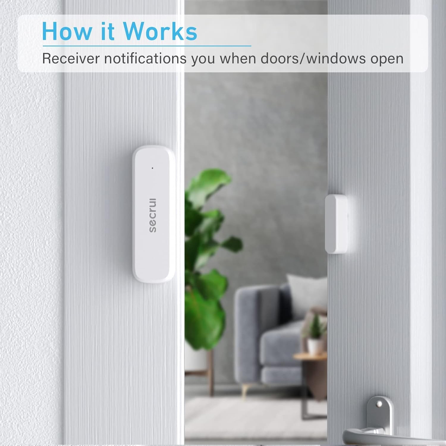 Door Chime, Sensor Chime for Opens – 1 Receiver+2 Sensor, White